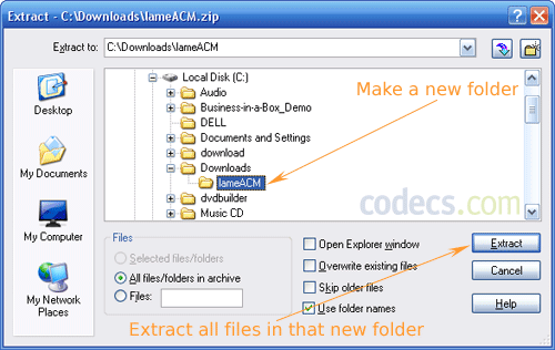 The file was succesfully installed