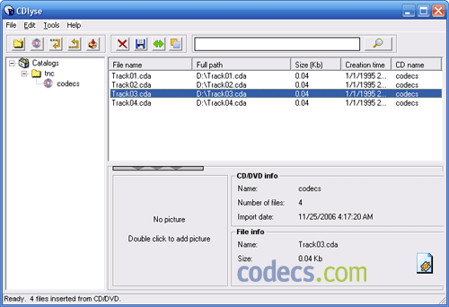 CDlyse 1.3 screenshot