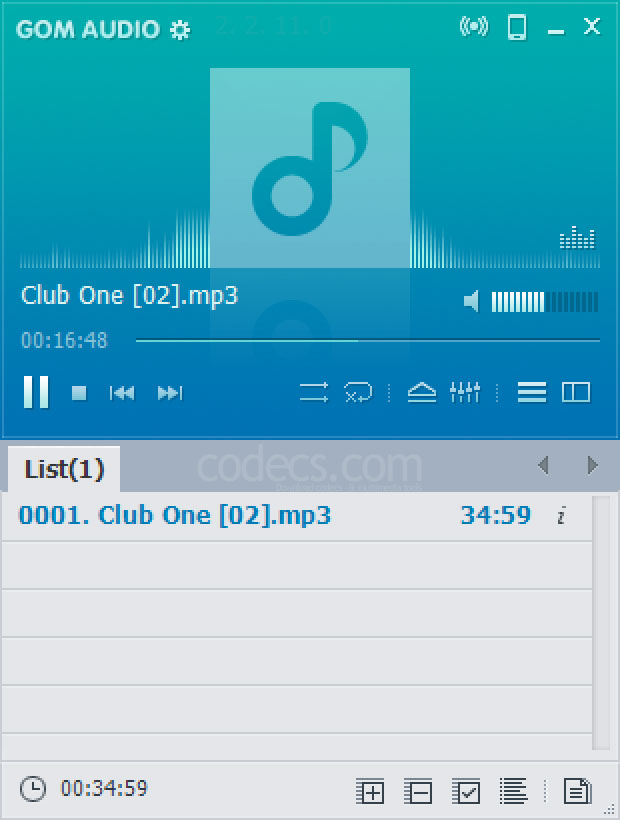 GOM Audio 2.0.2 screenshot