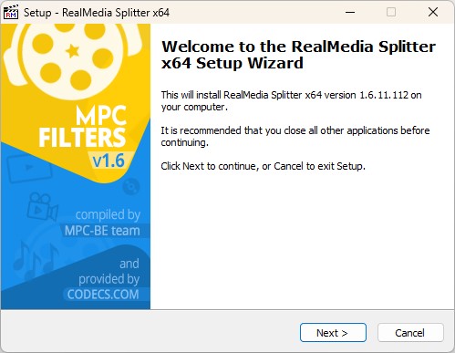 RealMedia Splitter 1.6.11.112 screenshot