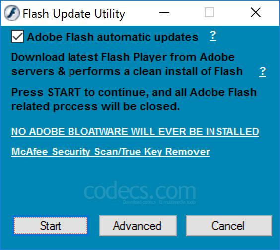 Adobe Flash Updater 4.2.1 screenshot