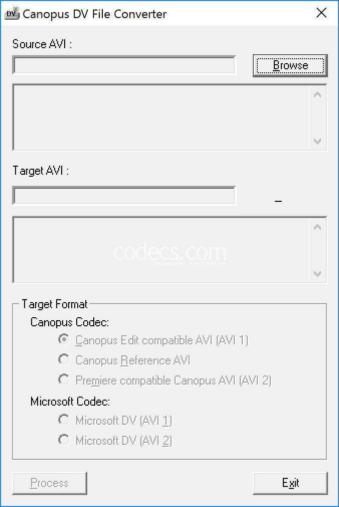 Canopus DV File Converter 1.2.1 screenshot