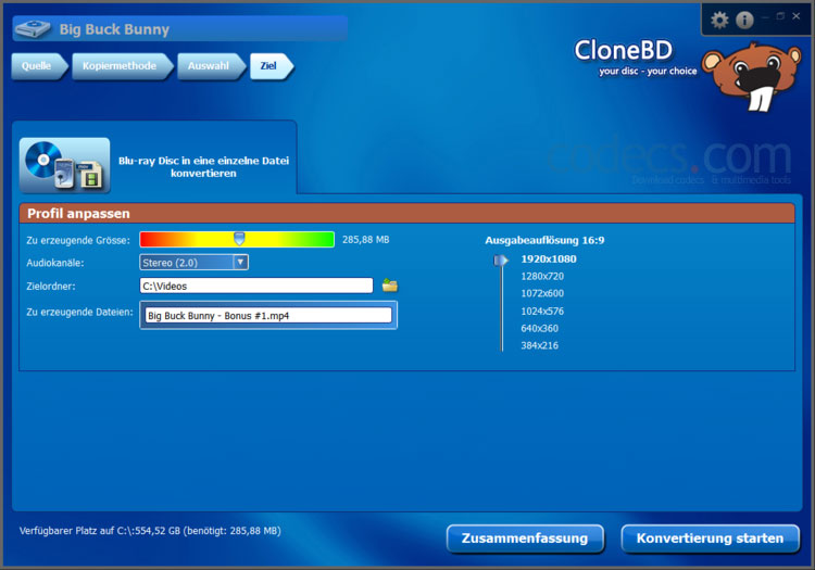 CloneBD 1.2.9.1 beta screenshot