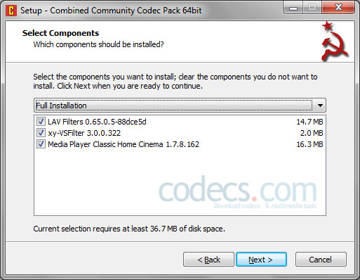 Combined Community Codec Pack (CCCP) 2015.10.25 beta screenshot