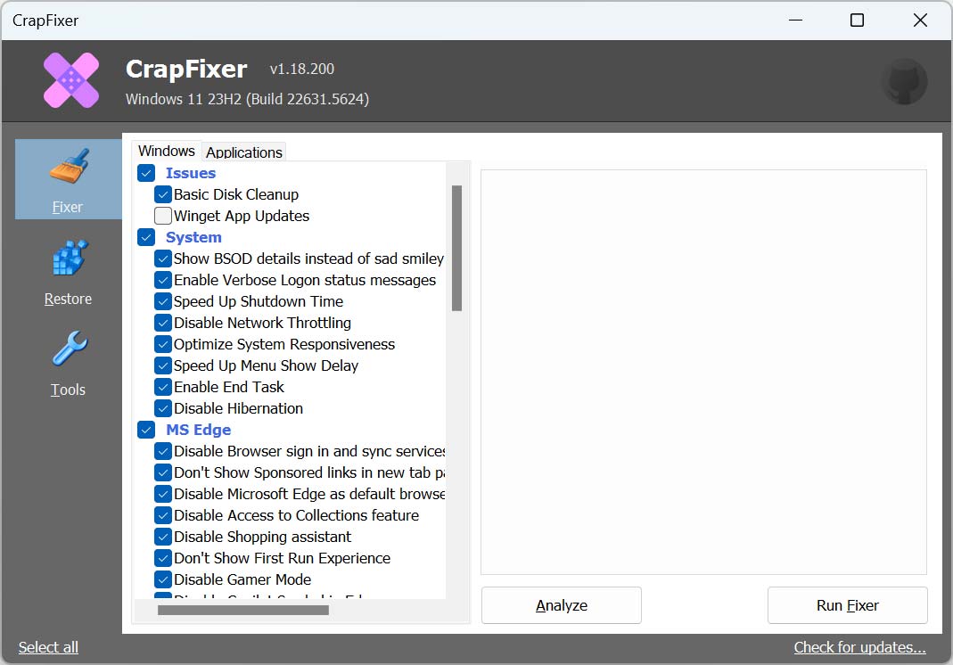 Download CrapFixer screenshot