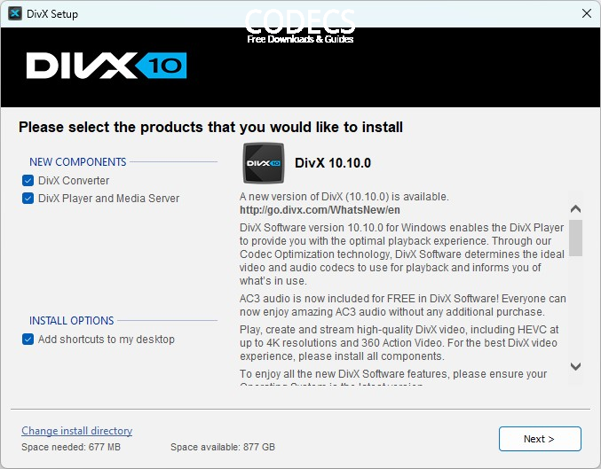 DivX Player 10.9 screenshot