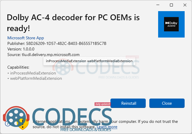 Download Dolby AC-4 Decoder screenshot