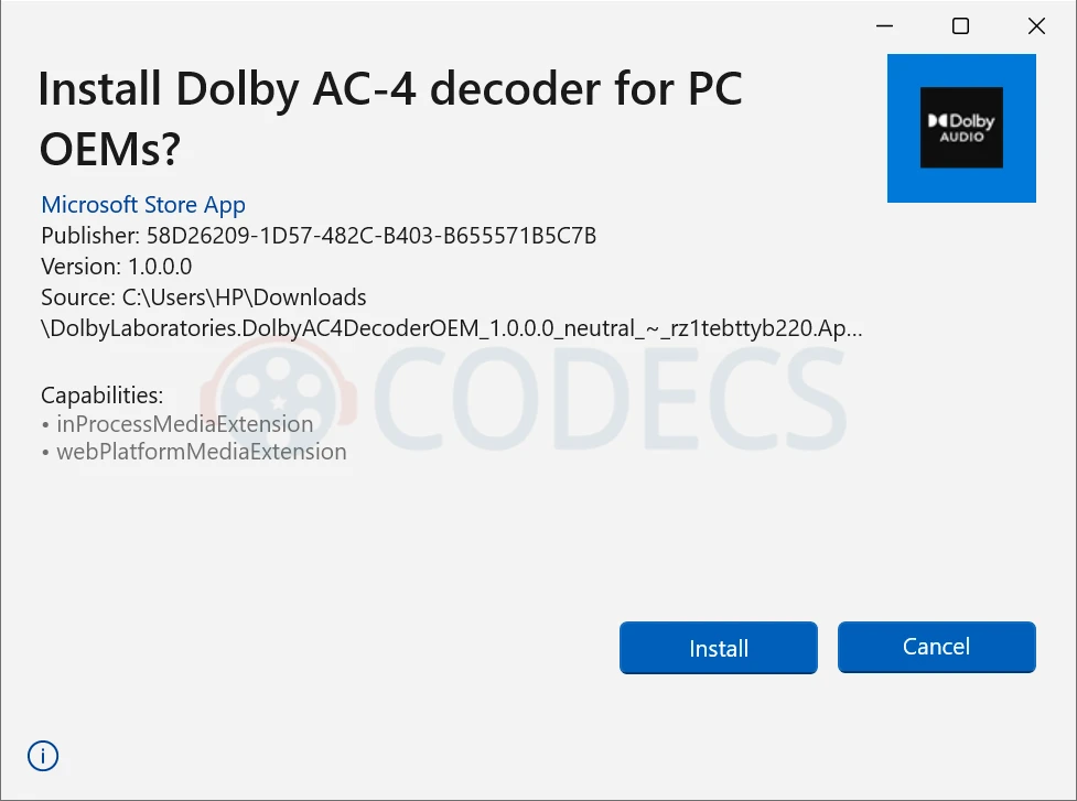Dolby AC-4 Decoder 1.0