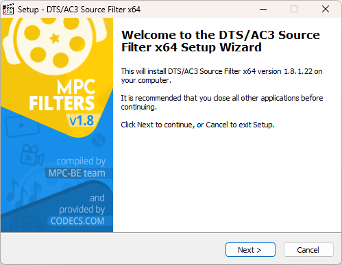 DTS/AC3 Source Filter 1.8.1.22 screenshot