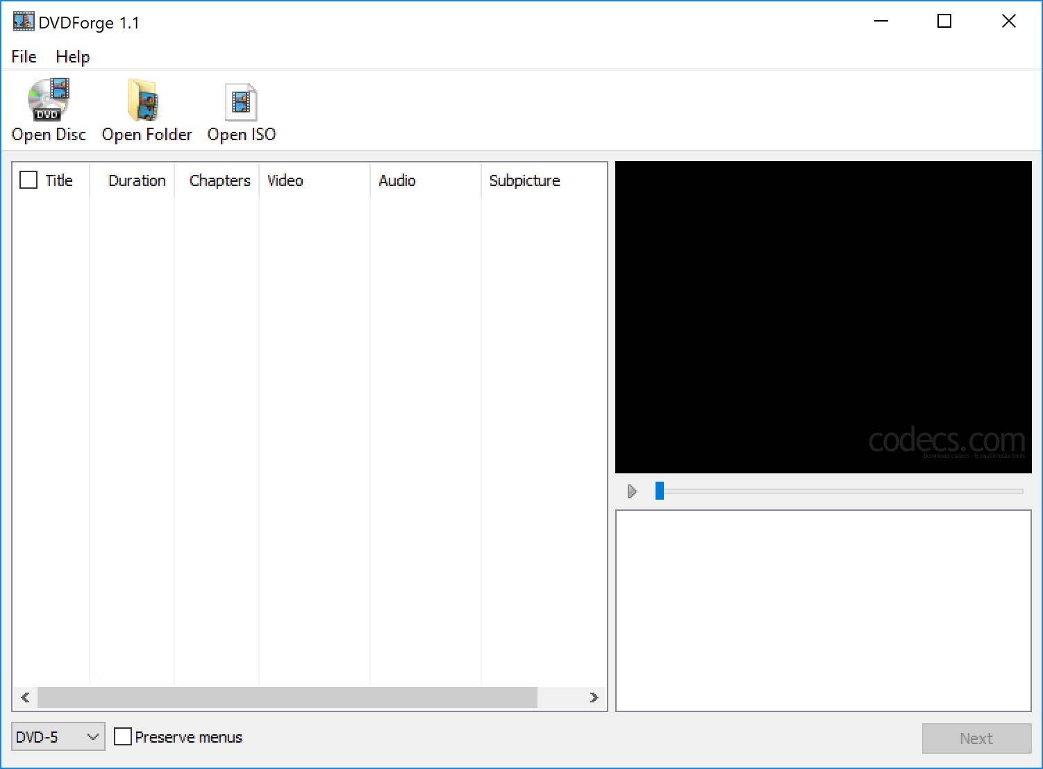 DVDForge 1.3 screenshot