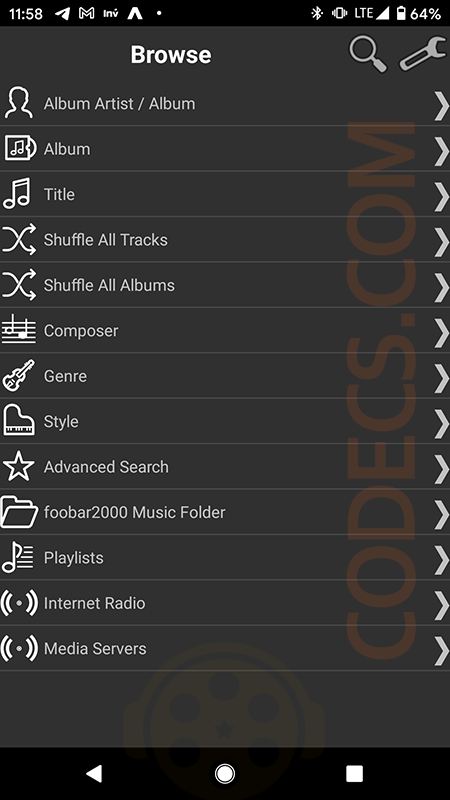 foobar2000 Mobile 1.6.3 screenshot