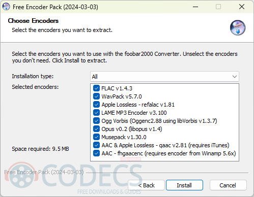 foobar2000 Free Encoder Pack 2022-11-30 screenshot