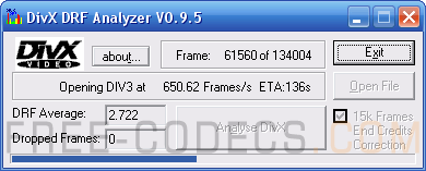 DivX DRF Analyzer 0.9.5.1 screenshot