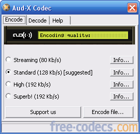 Aud-X surround codec 1.24 screenshot