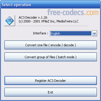AC3 Decoder 1.2.6 screenshot