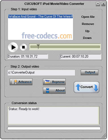 Cucusoft iPod Video Converter 8.16 screenshot