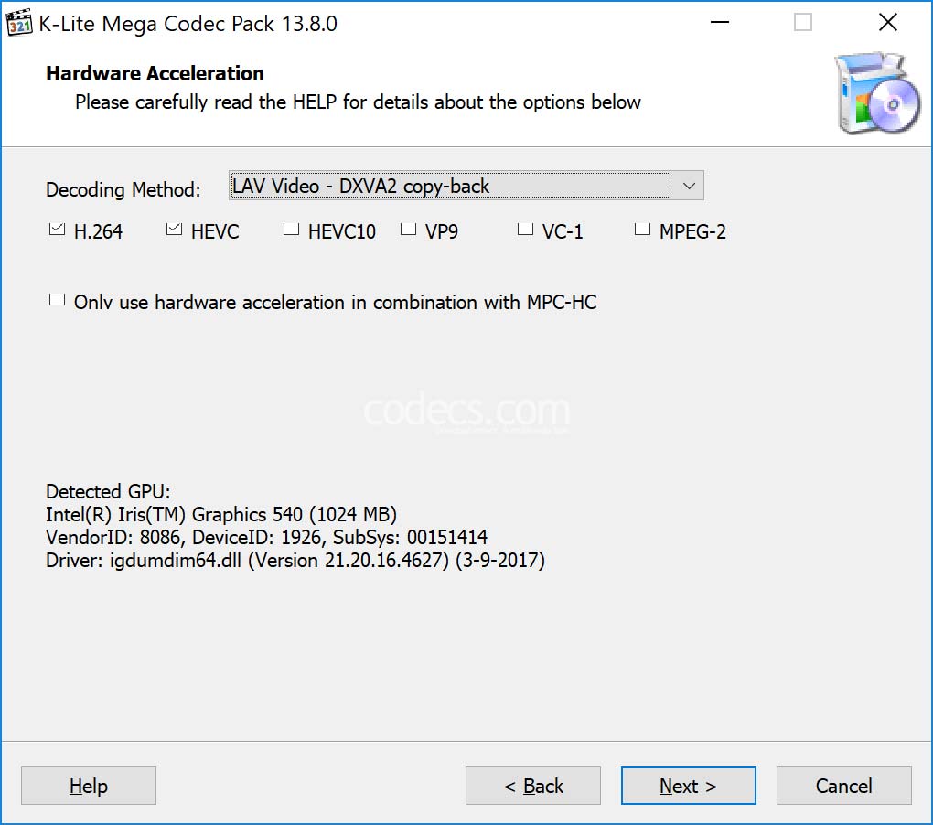 K-Lite Mega Codec Pack 17.2 screenshot