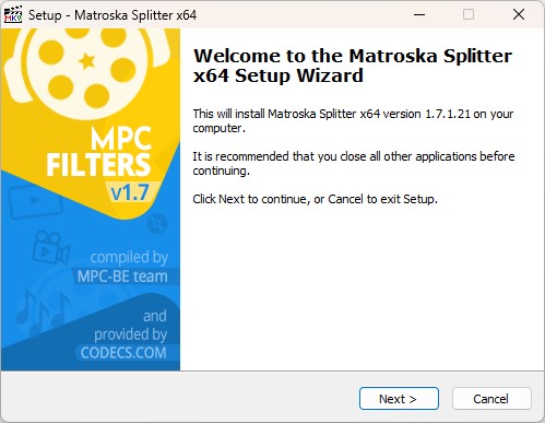 Matroska Splitter 1.7.2.30 screenshot