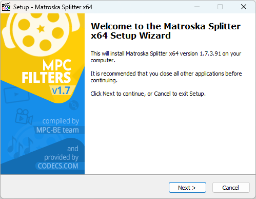 Matroska Splitter 1.7.3.91 screenshot