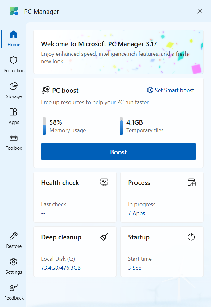 Microsoft PC Manager 3.17