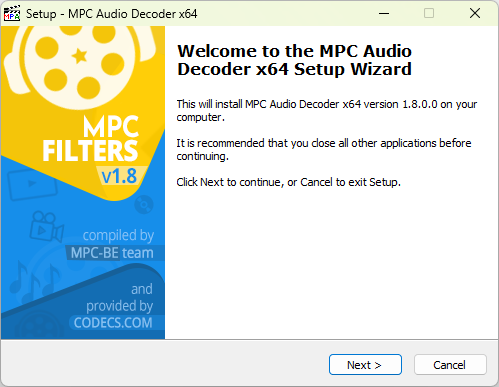 MPC Audio Decoder 1.8 screenshot