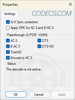 MPC Audio Decoder 1.7.2.52 screenshot