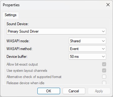 MPC Audio Renderer 1.7.2.20 screenshot