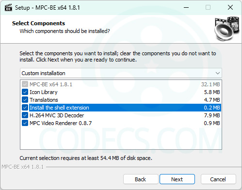 MPC-BE 1.8.3 / 1.8.3.79 nightly screenshot