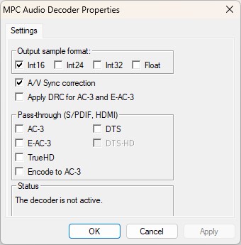 MPC Audio Decoder 1.6.11.162 screenshot
