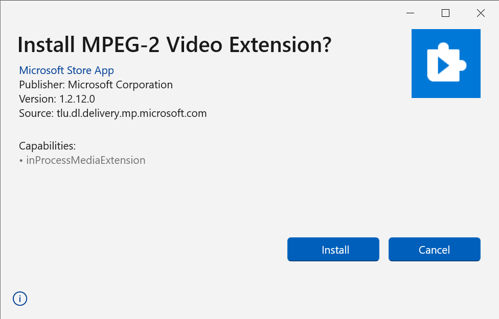MPEG-2 Video Extension 1.2.12.0