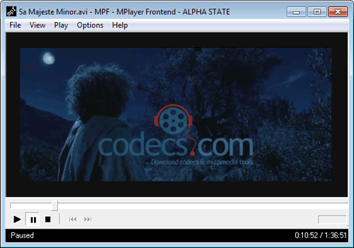 MPlayer Frontend 1.0 rc2 screenshot