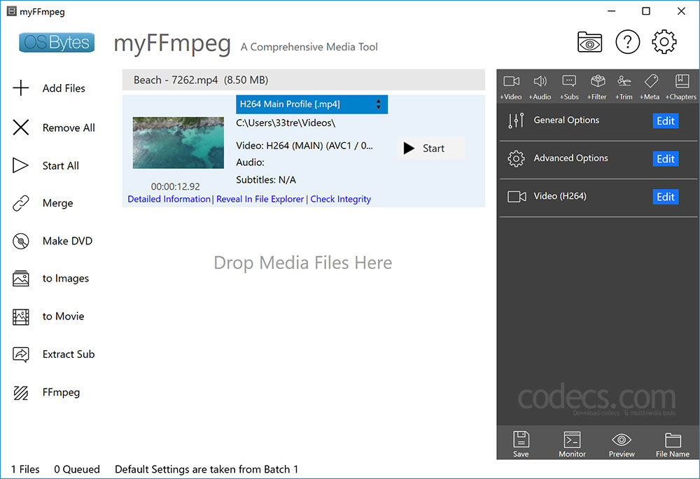 myFFmpeg 4.5.1 screenshot