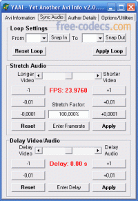 YAAI - Yet Another Avi Info 2.0.3.488 screenshot