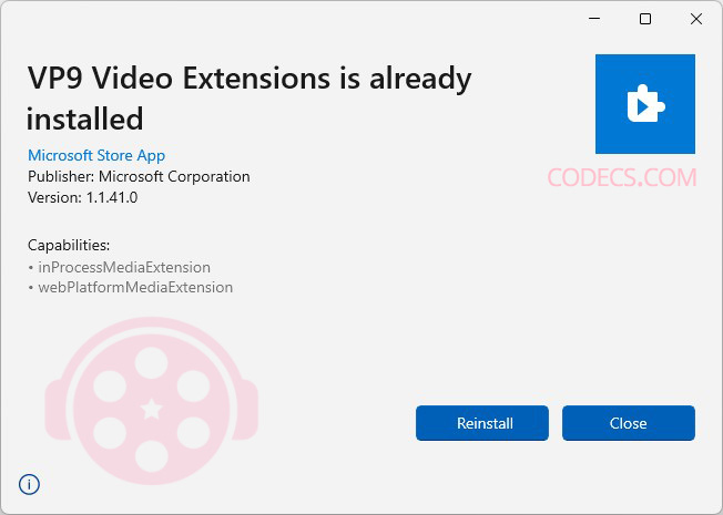 VP9 Video Extension 1.0.51171 screenshot