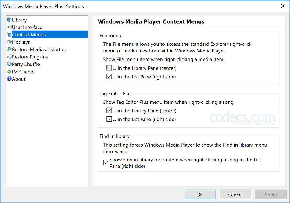 Windows Media Player Plus! 2.10 screenshot