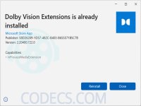 Dolby Vision Extensions screenshot